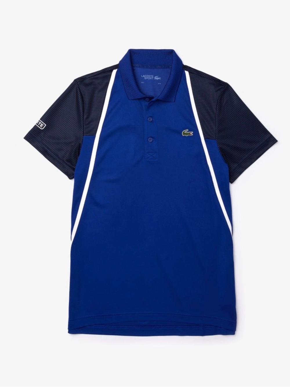 LACOSTE POLO SPORT MESH SLEEVED TENNIS BLUE